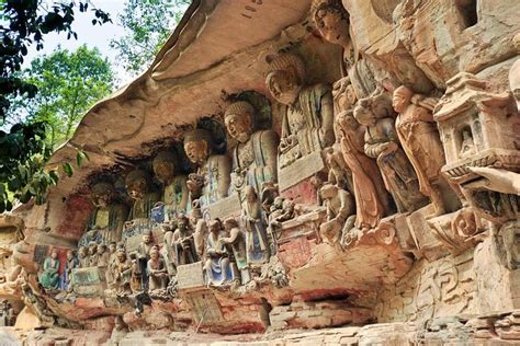 DAZU ROCK CARVINGS .